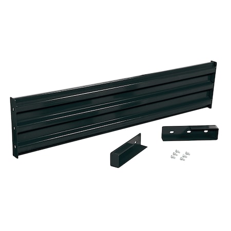 Vestil Drop-In Style Guard Rail 6 Ft Black GR-F3R-DI-6-BK